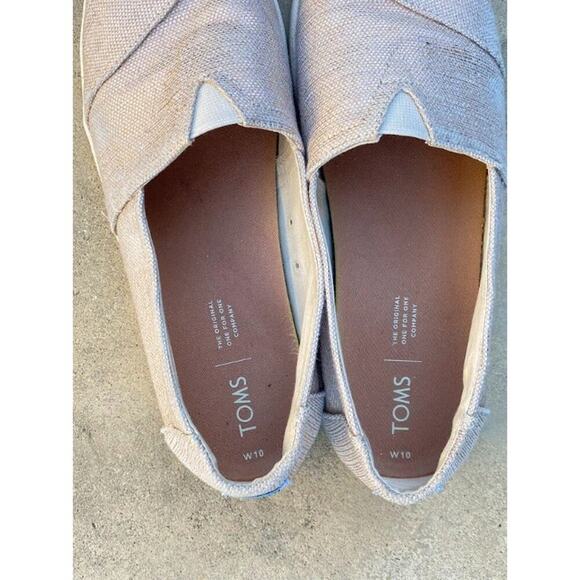 Toms Women's Espadrilles Casual Sparkly Pink US 10 Slip-Ons Comfy Walking Shoes - Picture 6 of 9